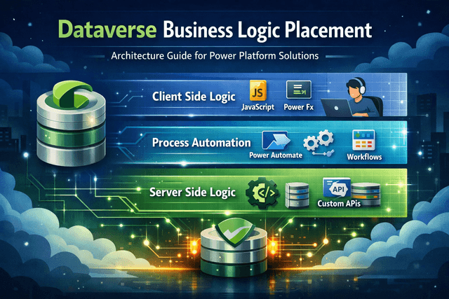 Dataverse business logic architecture layers