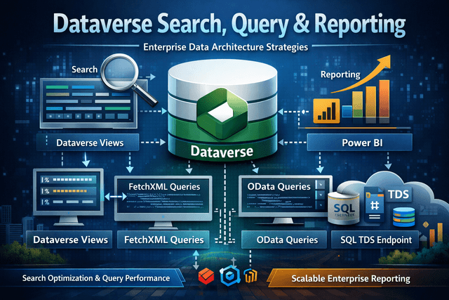 Dataverse search, query and reporting architecture layers